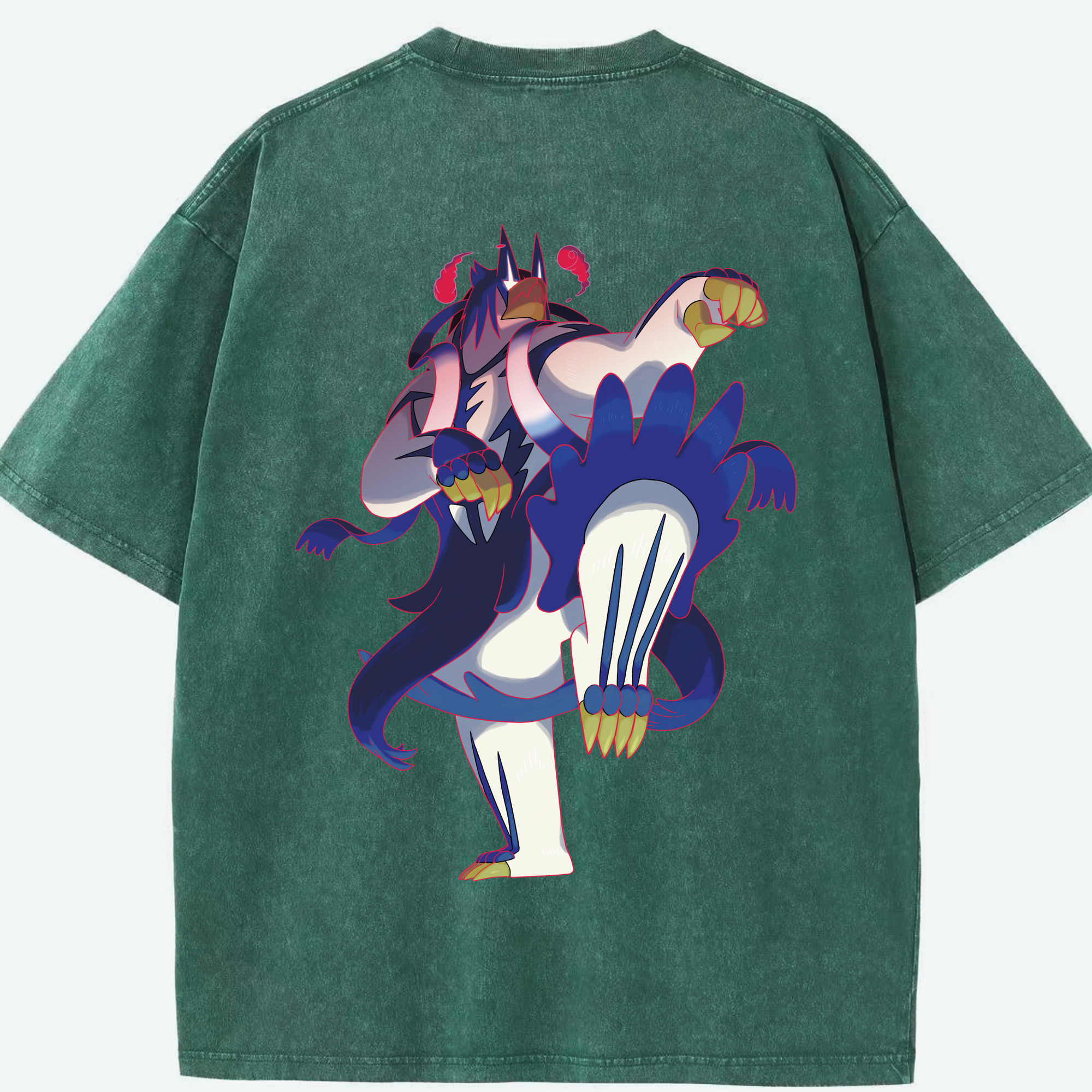 （画像用） ポケットモンスター Pokémon 綿100% ヴィンテージ風 半袖Tシャツ（背面プリント）